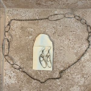 Long Necklace and Matching Earrings